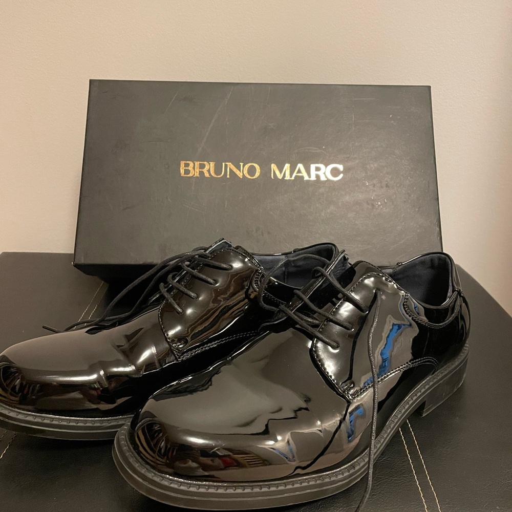 BOGO Bruno Marc Downing Black Patton Leather Men’s Dress Shoes